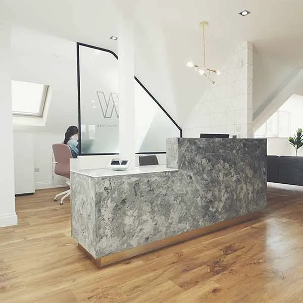 The welcoming reception area of West House Dental clinic, located in Pinner, serving patients across Harrow